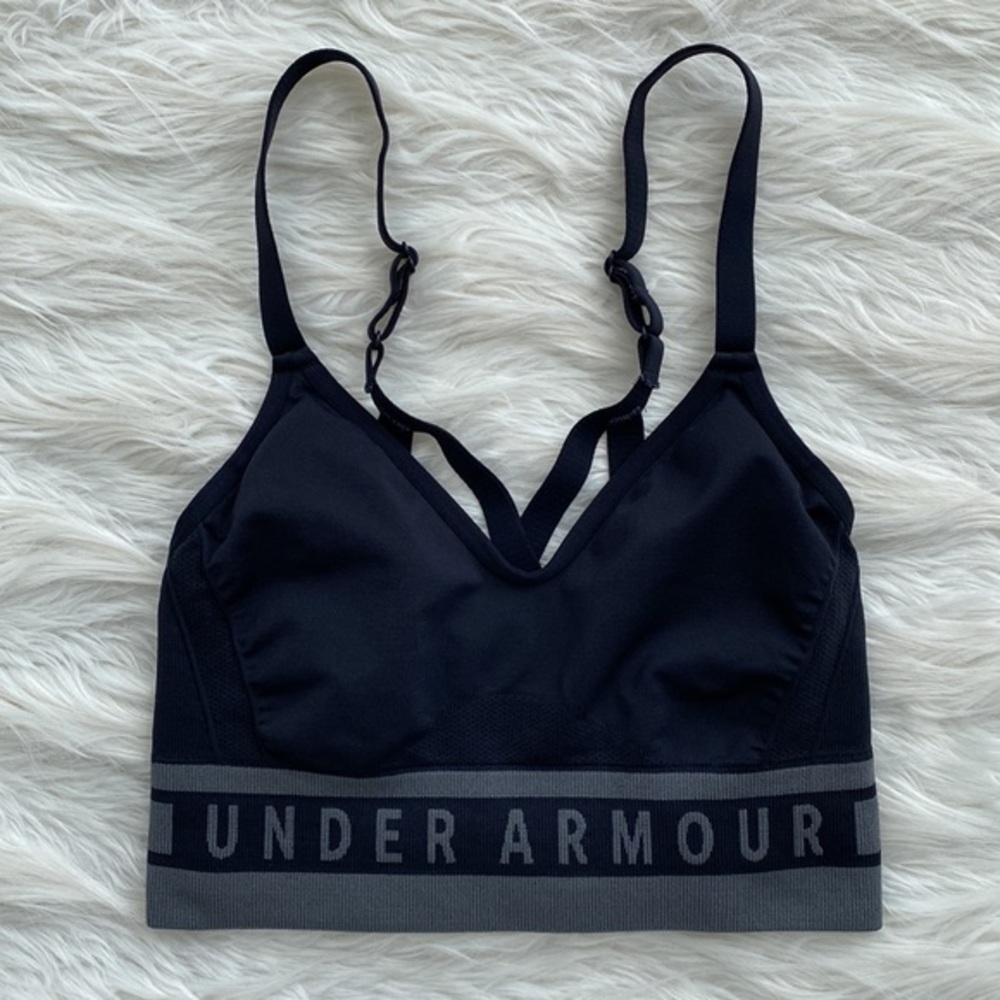 Under Armour‎ | Black Seamless Longline Sports Bra - Picture 3 of 14